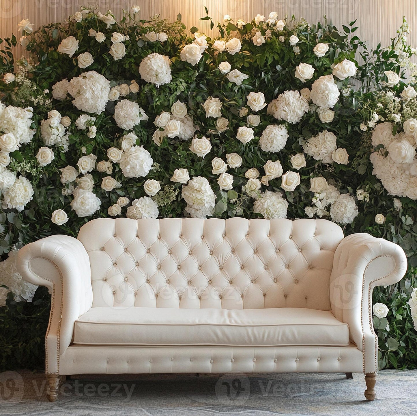 White Flower Back Drop