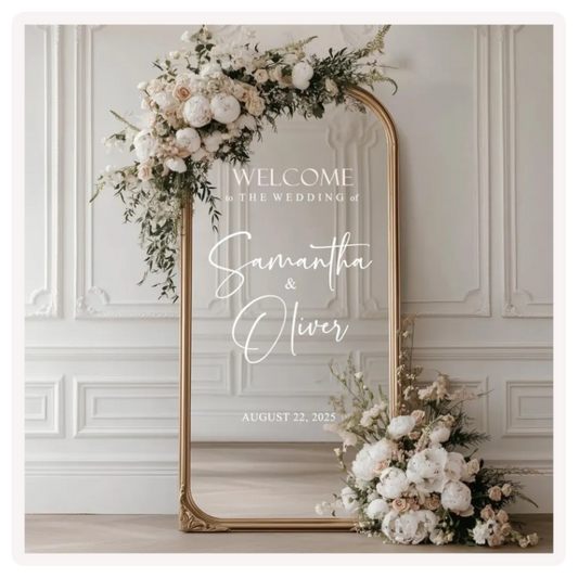 Gold Trimmed Decorated Mirror